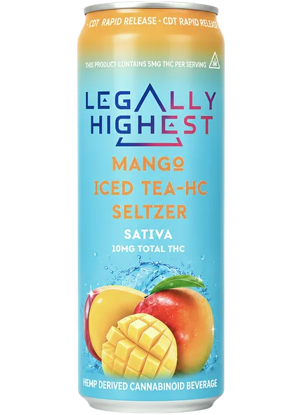 Legally Highest Mango Iced Tea THC Seltzer